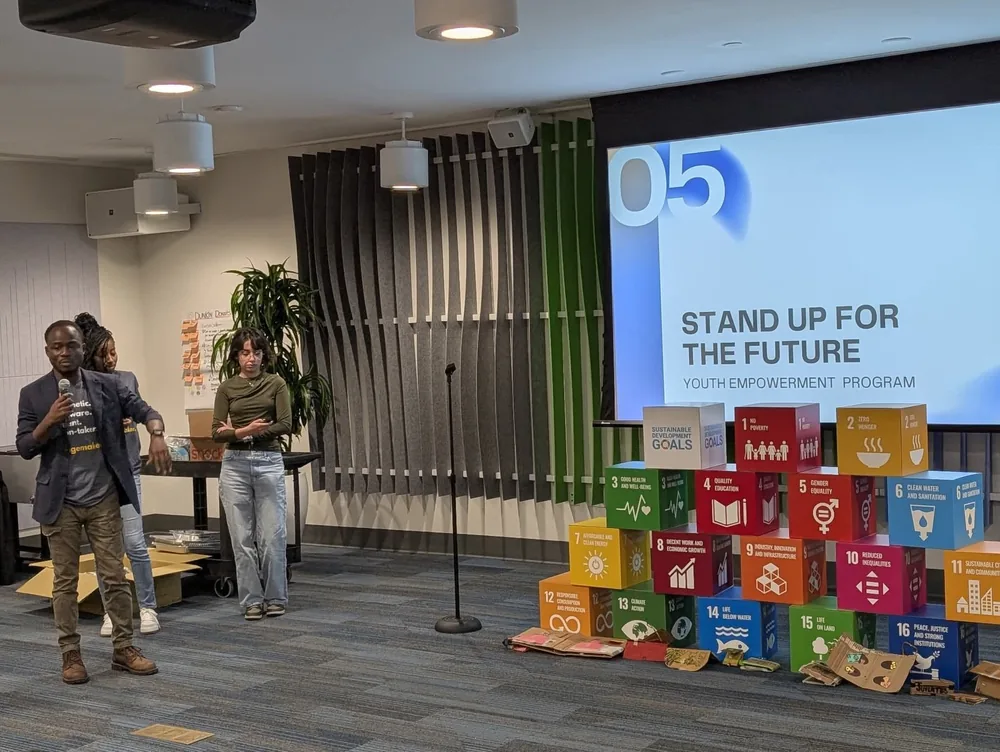 Stand Up For The Future Youth Empowerment Program presentation with SDG goals